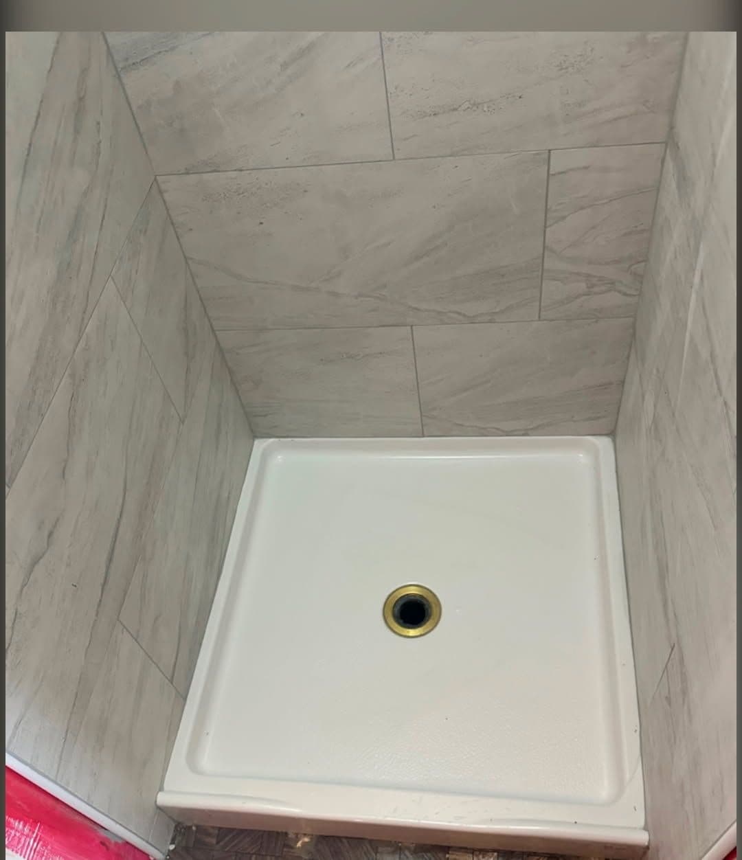 Project Stunning Shower Installation with Sleek Gray Tiles image