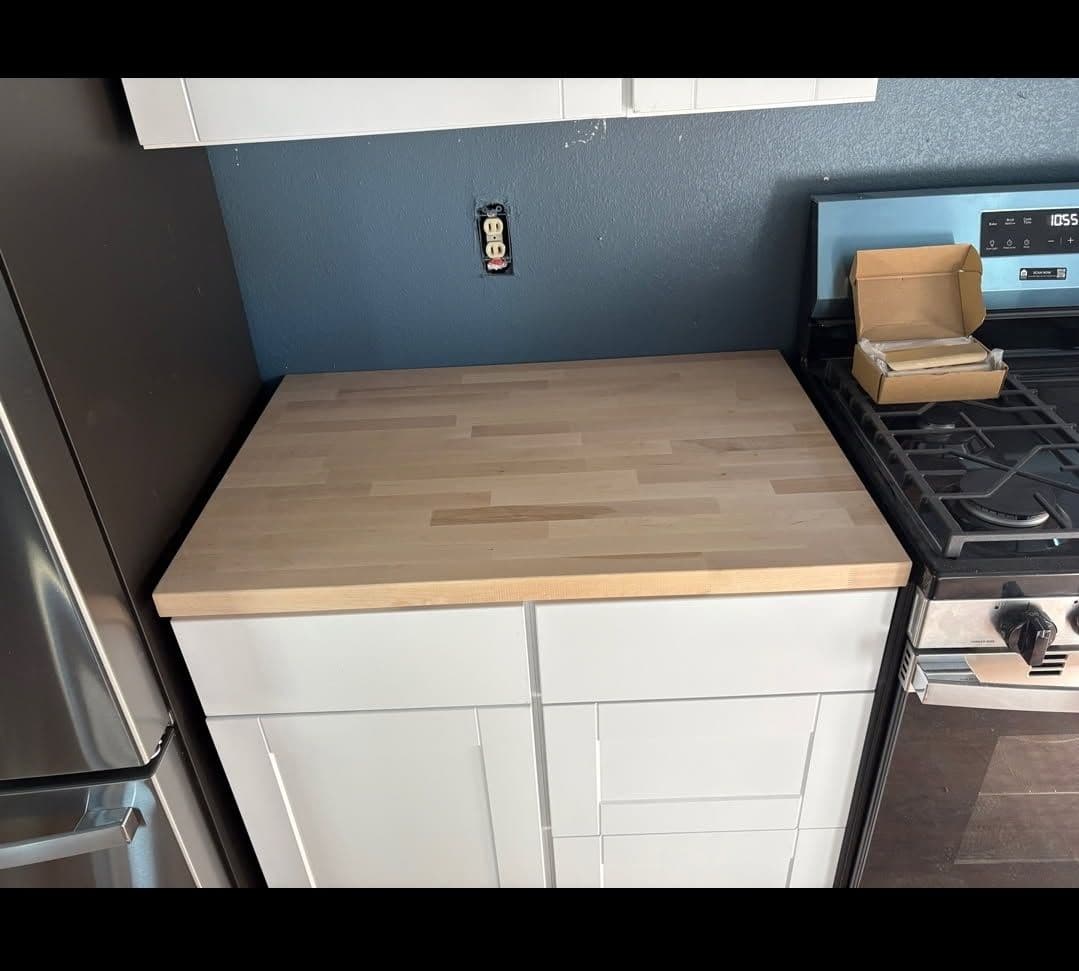 Project Stylish Butcher Block Countertop Transformation image